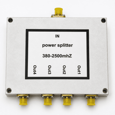 4-Way RF Power Splitter (380 MHz – 2500 MHz)